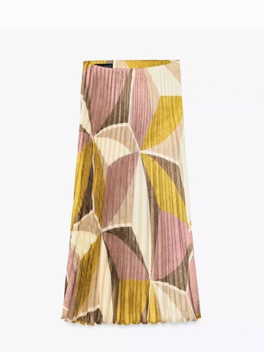 NWOT Bloggers Fave ZARA GEOMETRIC PRINT PLEATED Midi SKIRT - Picture 6 of 9
